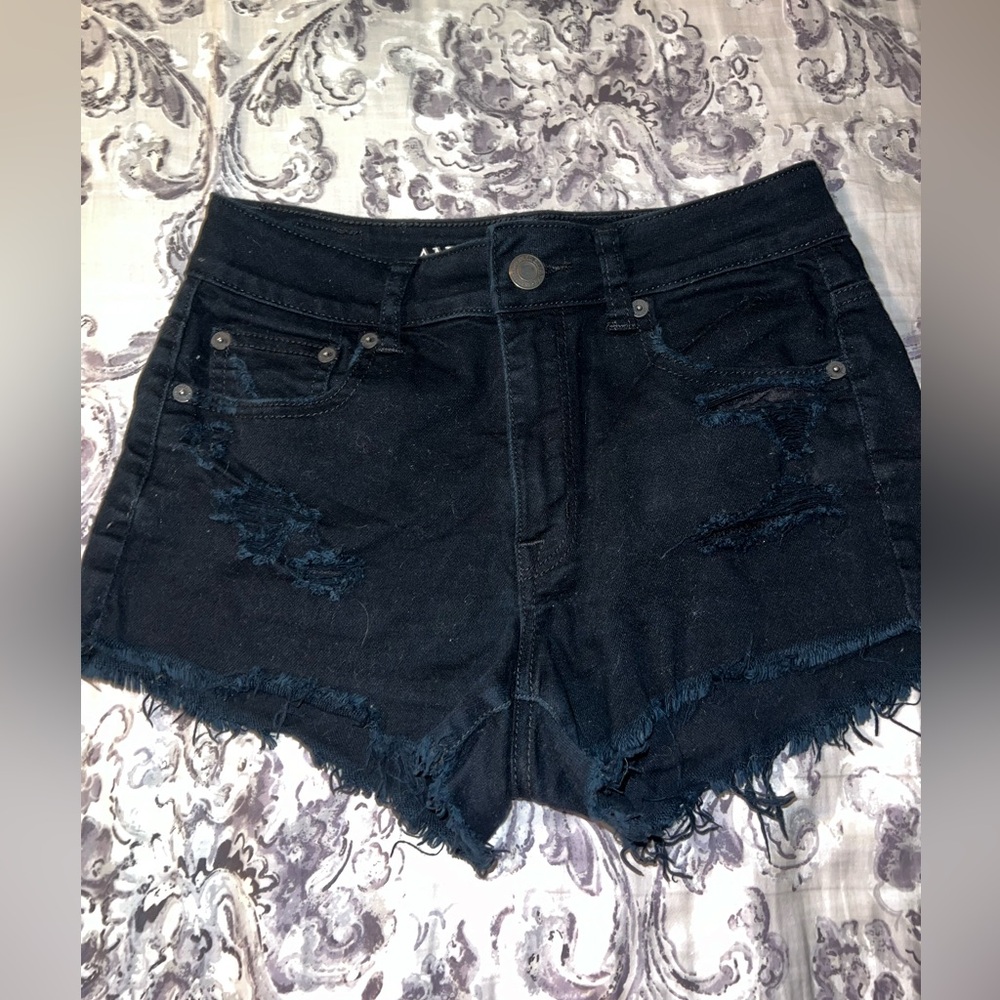 Black Jean shorts